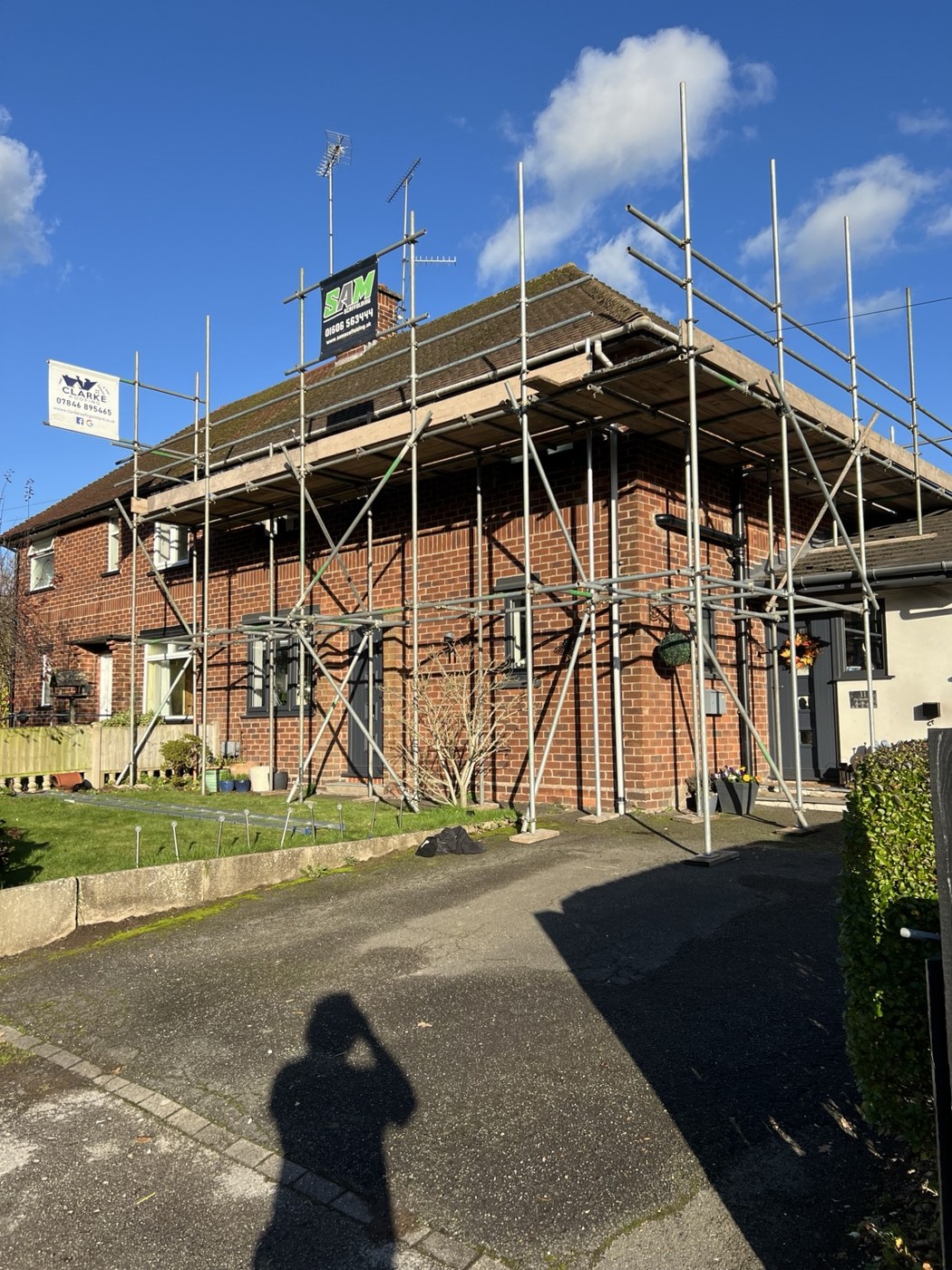 Kelsall: scaffolding for fascias
