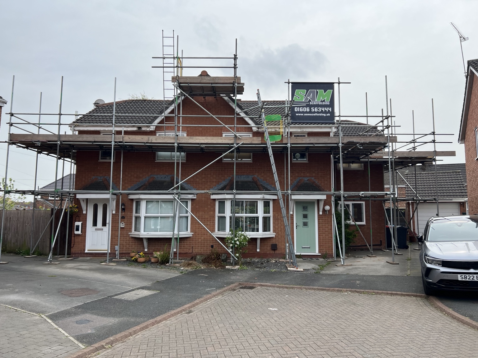 Northwich: scaffolding for fascias and soffits